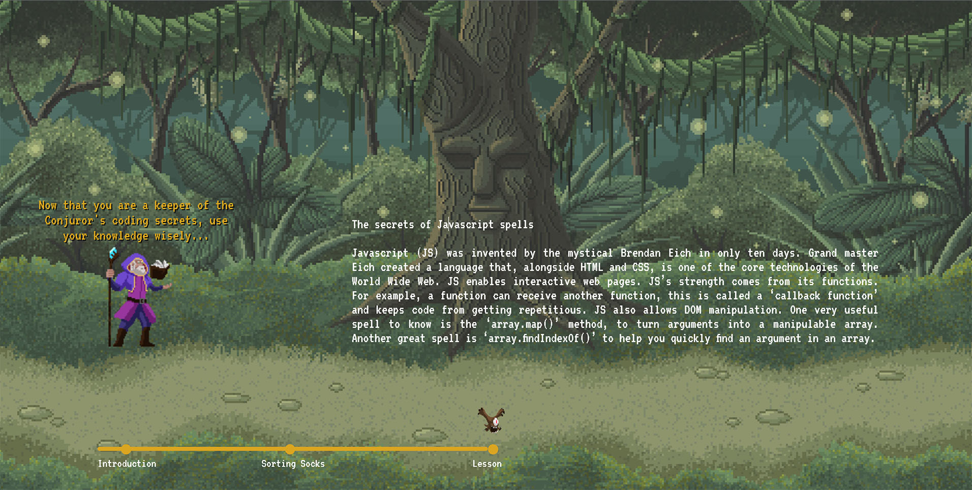 Coding Conjuror level with JavaScript task