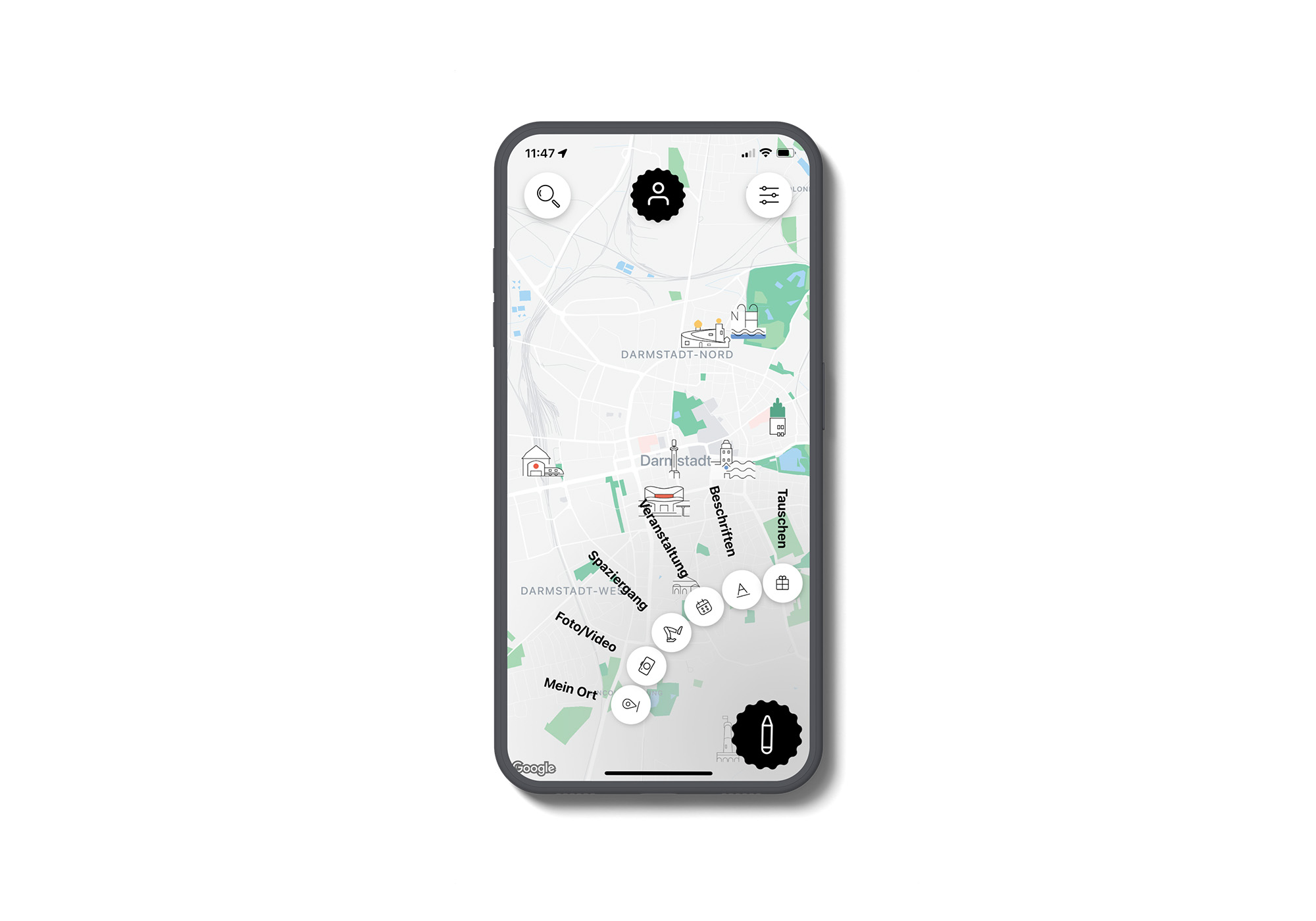 Rewriting the Map mobile Detailansicht